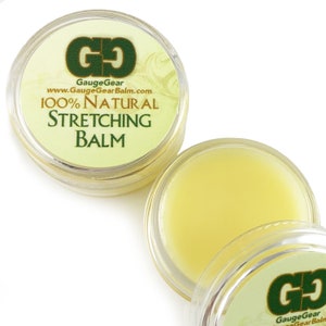 Ear Stretching & Piercing Aftercare Balm Gauge Gear 10mL, Stretched Ear Aftercare, Skin Cream, Used for Ear Plugs, Tapers, Tunnels, Expander