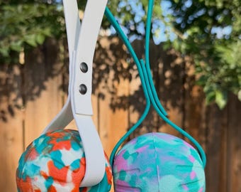 NEW BALL COLORS | Floatable Dog Tug Toy | Tug Toy with BioThane Handle