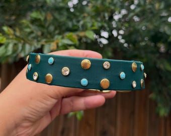The "Evergreen" | Custom Crystal BioThane Collar