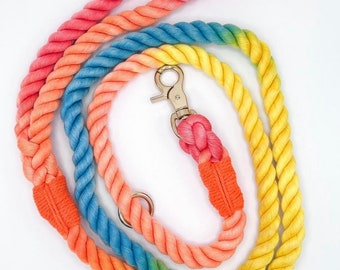 Cotton Rope Dog Leash | Ombre Rope Leash | Cotton Rope Leash | Rope Dog Lead | Durable Dog Leash | Dog Lead | New Dog Gift