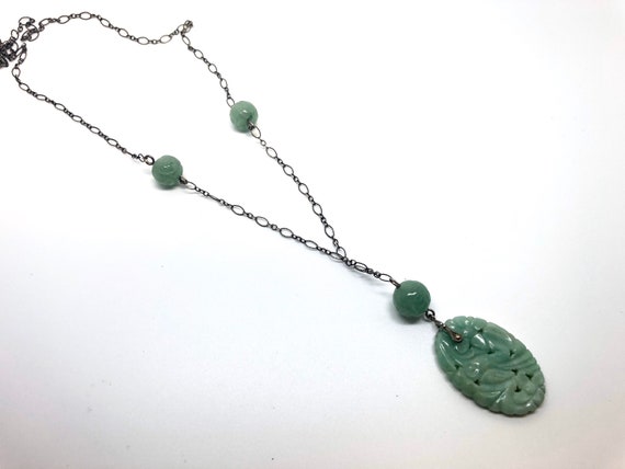 Buy Genuine Green Jade Necklace, Chinese Pixiu Carving Pendant, Blessing  Pattern Antique Coin Token, Lucky Grade A Jadeite, China Tradition Gift  Online in India - Etsy