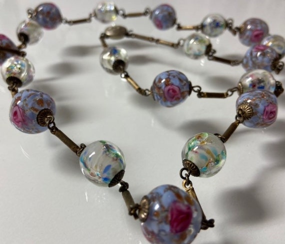 Antique vintage Murano glass necklace