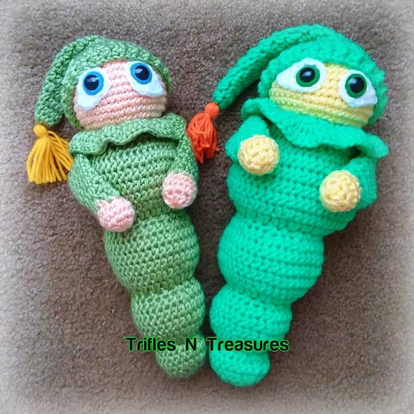 Glimmer the Glo-Worm Crochet Pattern~PDF Download