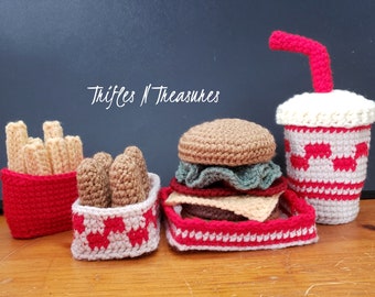 Fast Food Feast Crochet Pattern-PDF Download