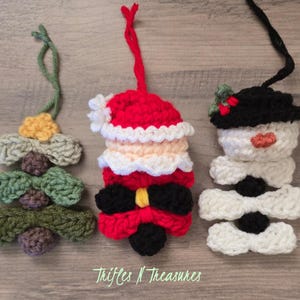 Quaint Country Christmas Ornaments Crochet Pattern-PDF Download