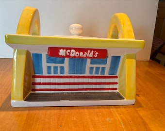 Vintage 1997 Mcdonalds Ceramic Ronald Mcdonald Cookie Jar by