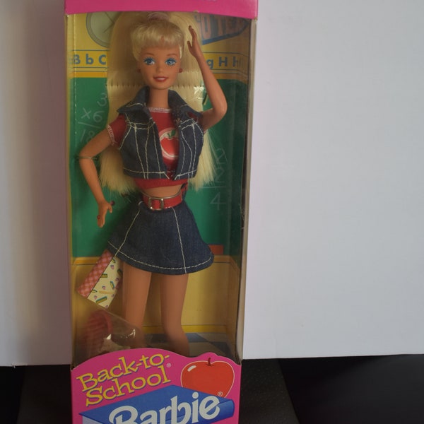 Vintage Barbie Doll Mattel 1996 Back To School Barbie Doll-Vintage Barbie Outfit-Barbie Chalk Board Barbie Learning