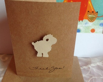 Thank you. Lamb baby shower cards, Thank You note  Card,  Congratulations, Baby shower,  Baby Announcement, Welcome baby,