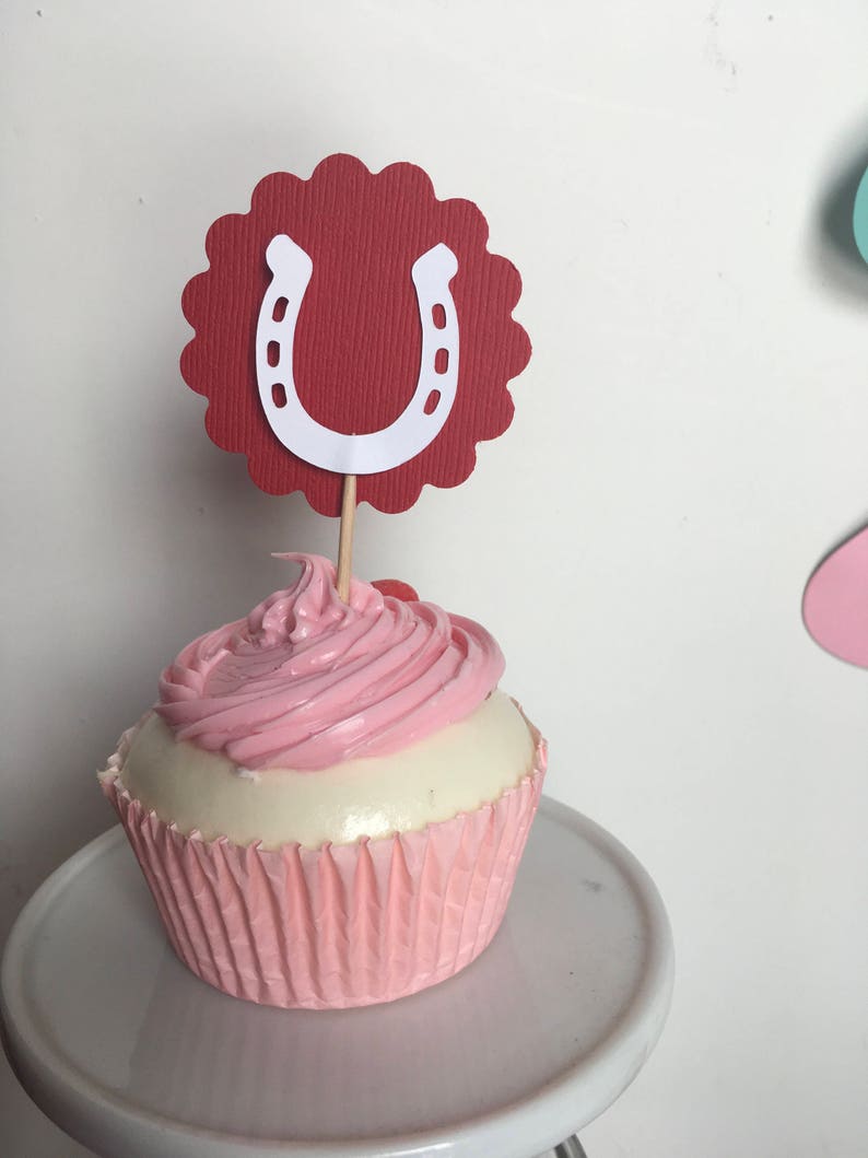 Kentucky Derby Cupcake Toppers Horse Shoe Cupcake Etsy