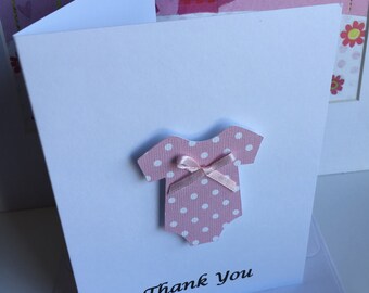 Baby Shower Thank You Cards, Baby shower cards, Thank you  Notes, Set of 10 cards, Onesie thank you card sets.