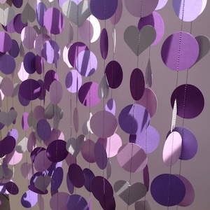 Garlands, Bridal Shower & Wedding Garland Decoration, Shades of Purple Garland.