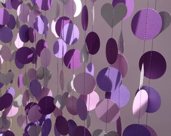 Garlands, Bridal Shower & Wedding Garland Decoration, Shades of Purple Garland.