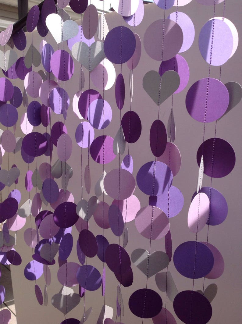 Garlands, Bridal Shower & Wedding Garland Decoration, Shades of Purple