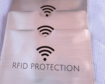 RFID Credit Card Signal blocking Protection Sleeve, Protection for Credit Card. Set of 4 Sleeves.