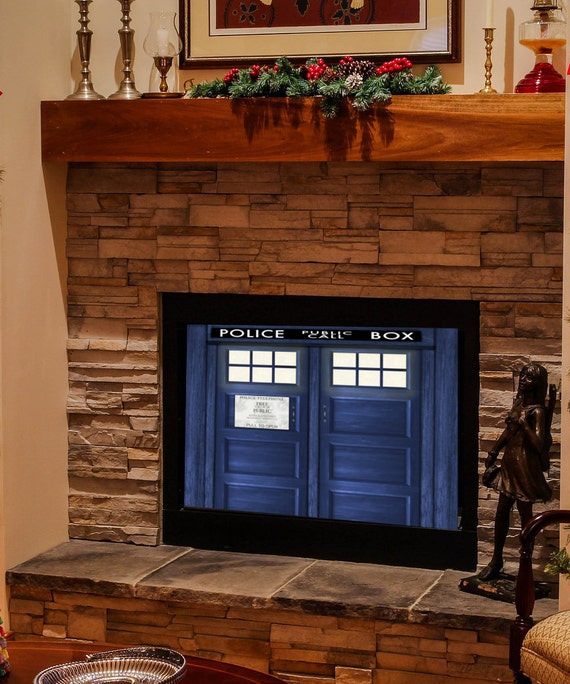 Tardis Fireplace Art Digital Download Prints Up To 40x30 Etsy
