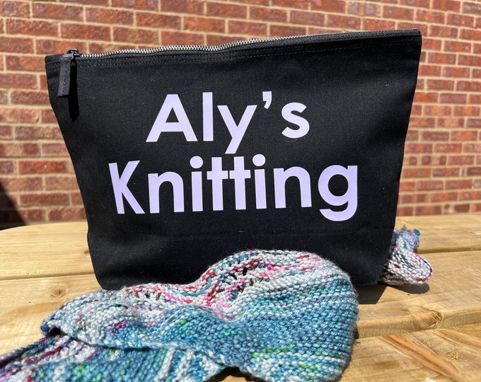 Personalised Knitting Project Bag