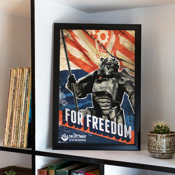 Fallout Brotherhood of Steel Inspired Propaganda Graphic Poster