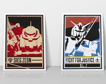 Gundam Poster Etsy Gundam Poster Etsy
