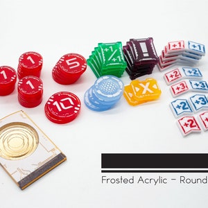 Premium Acrylic Assault Token Set SW Unlimited TCG CCG Compatible Round Frosted