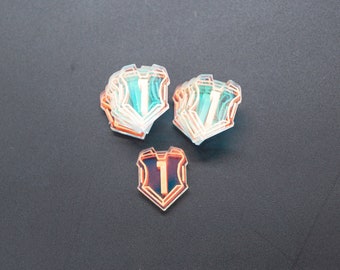 Iridescent Acrylic 1 Damage Counter TCG Token Set