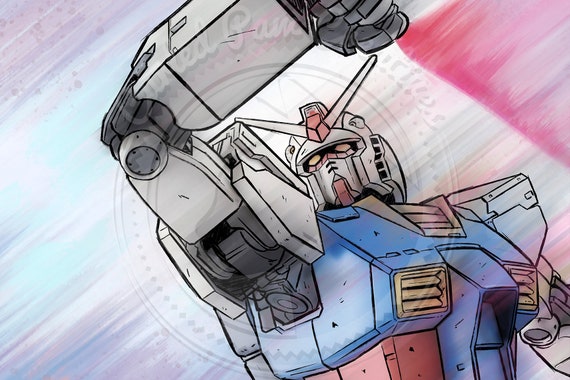 Amuros RX-78 18x24 Art Poster - by Wade Piche - Etsy