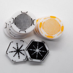 Acrylic Priority and Objective Token Set - SW Shatterpoint Compatible