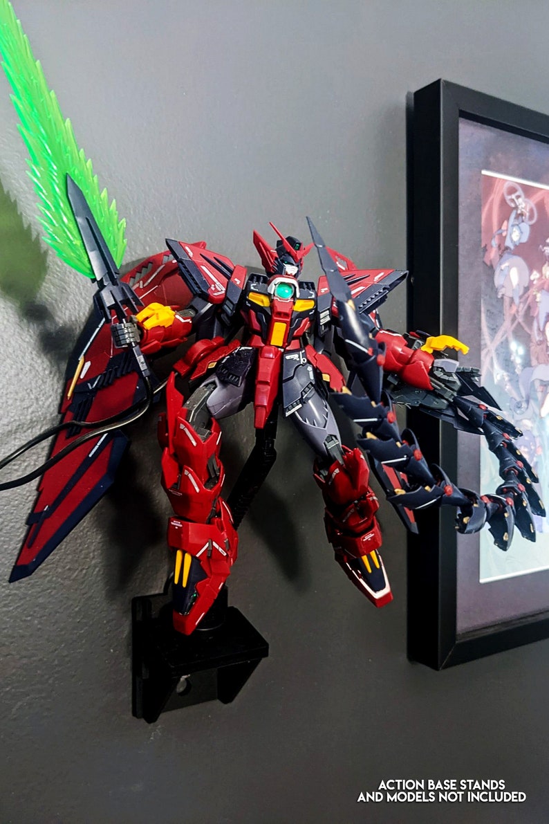 1/100 and 1/144 HG MG RG Gundam Gunpla Scale Model Acrylic Display Wall Mount for Action Bases 2/4 and 5 image 5