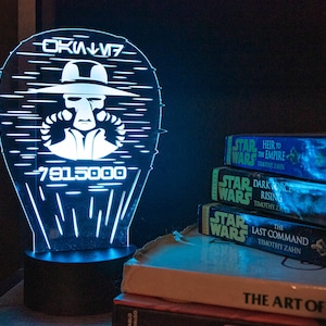 Cad Bane Laser Cut LED Lamp