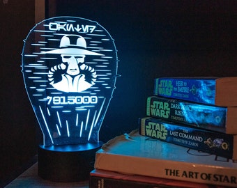 Lámpara LED cortada con láser Cad Bane