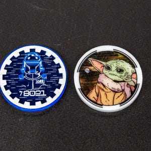 Acrylic Double Sided Legion Grogu and Agent Supplement Token Set
