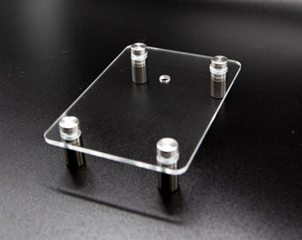Gunpla Acrylic Display Base with Standoffs | 1/100 and 1/144 MG HG RG | Wall Mountable | Hardware Included