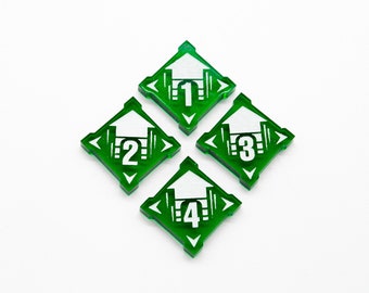 Acrylic Flight Path Marker Token Set - BattleTech Alpha Strike Compatible