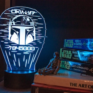 Lampada LED tagliata al laser Fett del famigerato cacciatore di taglie