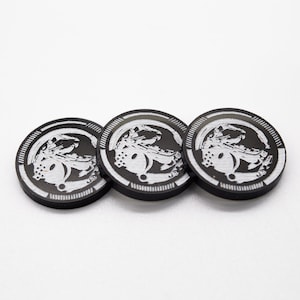 Acrylic Droideka Rolling Tokens
