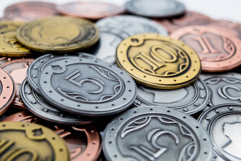 Treasury Coins Set Luxury Metal Gaming Tokens Etsy