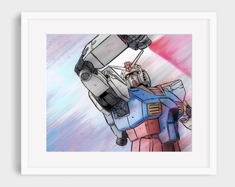 Amuros RX-78 18x24 Art Poster - By Wade Piche