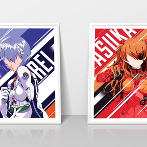 エヴァンゲリオン アスカ アートプリント アスカ 新世紀エヴァンゲリオン プリント 11 x 13 - Etsy 日本