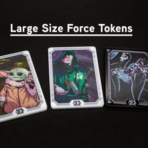 Set de fichas de la Fuerza acrílicas grandes premium compatibles con Star Wars Unlimited TCG/CCG