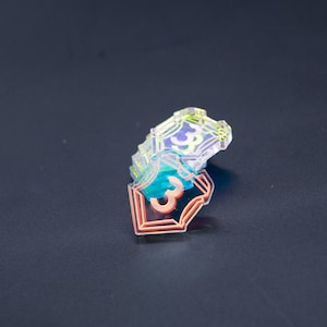 Iridescent Acrylic 3 Damage Counter TCG Token Set