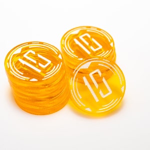 Acrylic 10 Damage TCG Counter Tokens