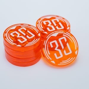 Acrylic 30 Damage TCG Counter Tokens