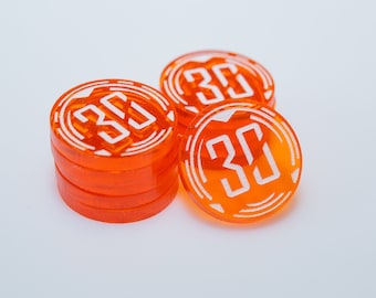 Acrylic 30 Damage TCG Counter Tokens