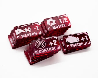 Acrylic Critical Token Set - BattleTech Alpha Strike Compatible