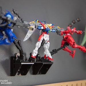 1/100 and 1/144 HG MG RG Gundam Gunpla Scale Model Acrylic Display Wall Mount for Action Bases 2/4 and 5 image 1
