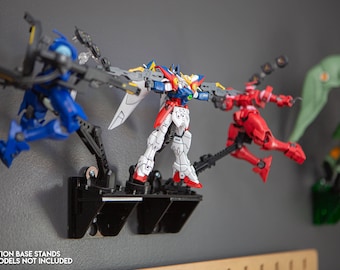 1/100 および 1/144 HG MG RG ガンダム ガンプラ スケール モデル アクリル ディスプレイ ウォールマウント アクションベース 2/4 および 5 用