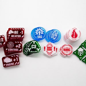 Acrylic Lance Token Set - BattleTech Alpha Strike Compatible