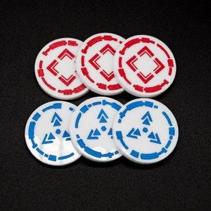 Acrylic Player Marker Tokens - X-Wing Compatible