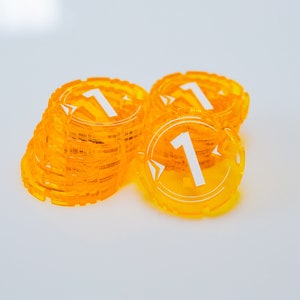 Acrylic 1 Damage TCG Counter Tokens