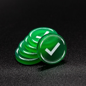 Conjunto de tokens de marca de verificação acrílica - compatível com protocolo de crise MCP