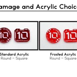 Premium Acrylic 5 Damage Token Set SW Unlimited TCG CCG Compatible image 5